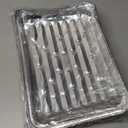 Pack of 25 Disposable Aluminum Broiler Pans  Good for BBQ, Grill Trays  Multi-Pack of Durable Aluminum Sheet Pans  Ribbed Bottom Surface - 13.40" x 9" x 0.85"
