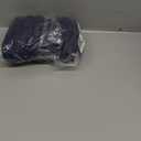 Zilcremo One Piece Swimdress Swimsuits for Women Tummy Control Swim Dresses Skirt Bathing Suit Color Block Ribbed Swimwear (Large, Navy)