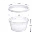 Pantry Value [12 oz. - 48 Count Plastic Food Storage Deli Containers with Lids - Perfect for Storing Soups, Sauces, and Snacks