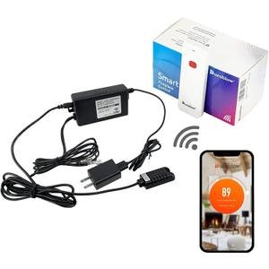 Durablow SH3002D-RH Dual WiFi (2.4G+5G) Smart Home Gas Fireplace Remote Control for Millivolt Valve/IPI, Compatible with Alexa, Google Home (Timer + Thermostat + Programmable + Remote Handset)