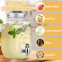 1 Gallon Glass Drink Dispensers For PartiesLemonade Beverage Dispenser With Stand And Spigot For BBQ, Picnic, Party,Laundry Detergent Dispenser