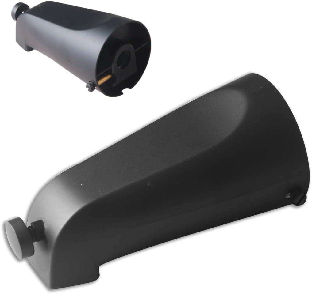 Mixet Slip on Diverter Tub Spout Fit 5/8 OD Pipe (1/2" Nominal), 5-1/2" Long (1-1/2" Minimum to 2-1/2" Maximum), Easy to Install, Matte Black