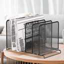 Simple Houseware Expandable 5 Section Upright File Sorter Organizer, Black