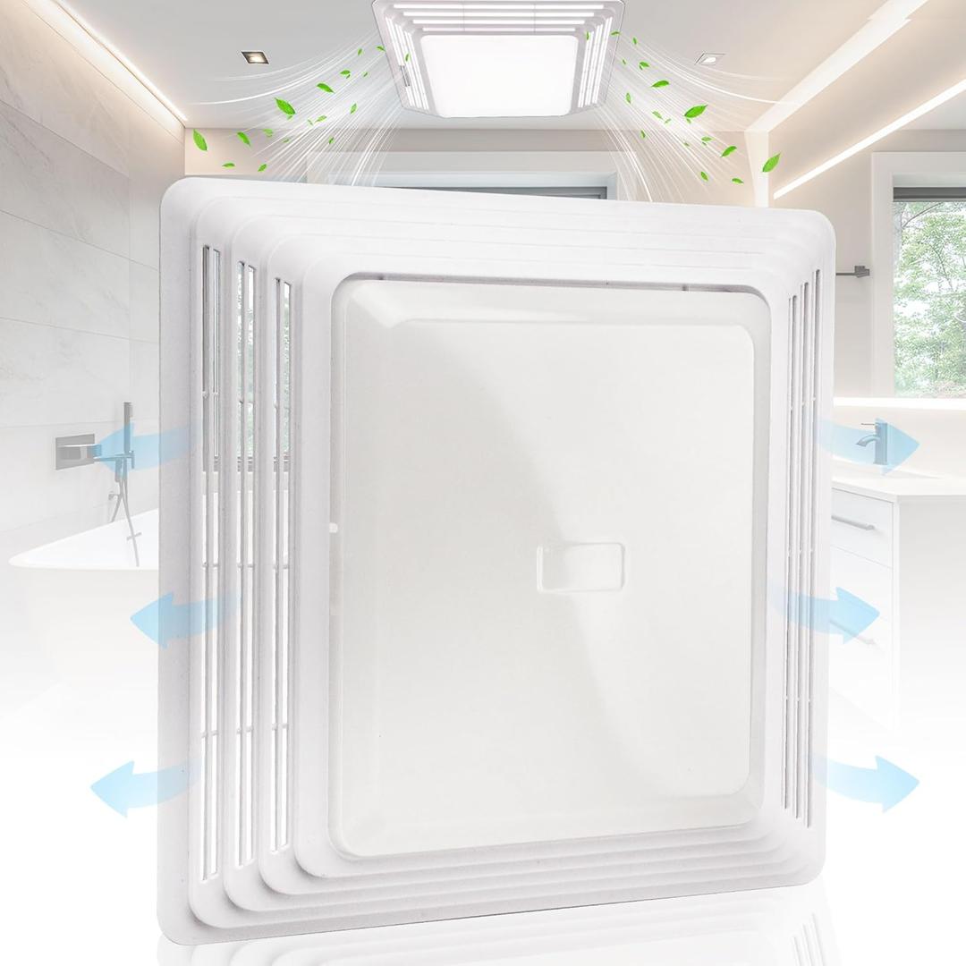 S97014094 Bathroom Fan Cover Grille and Lens for Br-oan Nu-tone 678, 679, 679FL, 679FLT, 680, 680FL, 680FLT, M680, HD50L, HD80L, 678C