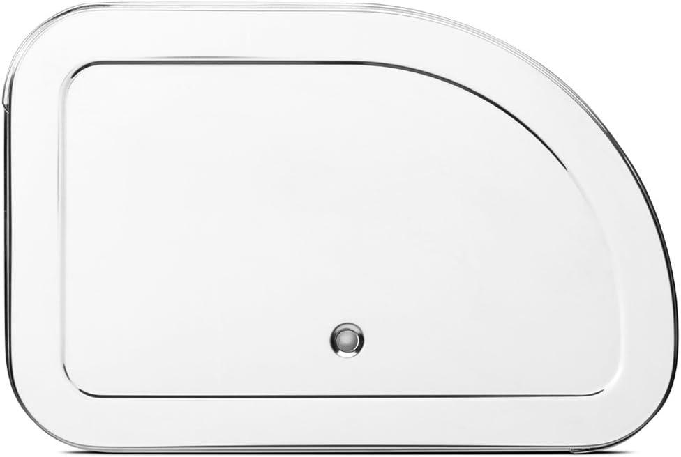 Brabantia Roll Top Bread Box | Large | Brilliant Steel | Metal Front Opening Bread Store for Kitchen Countertop | Partly Flat Top for Extra Storage, Magnet Closing Lid | Fits 2 Loaves, Large