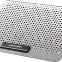 ICE COOREL Aluminum Laptop Cooling Pad, Laptop Cooler Stand with 7 Height Adjustable, Laptop Fan Cooling Pad for Laptop 12-15.6 Inch, Notebook Cooler Pad with Two USB Port (Silver)