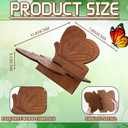 AceOrbit Butterfly Book Stand Gifts Wooden Open Bible Holder Adjustable Wood Bhagwat Geeta Book Stand Holiday Gifts Brown for Magazines Art Quran Textbooks