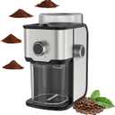 Ollygrin Burr Coffee Grinder Electric, Adjustable Flat Burr Coffee Grinder, Coffee Beans Grinder for Home Use, Compact with 14 Grind Sizes for Home & Office