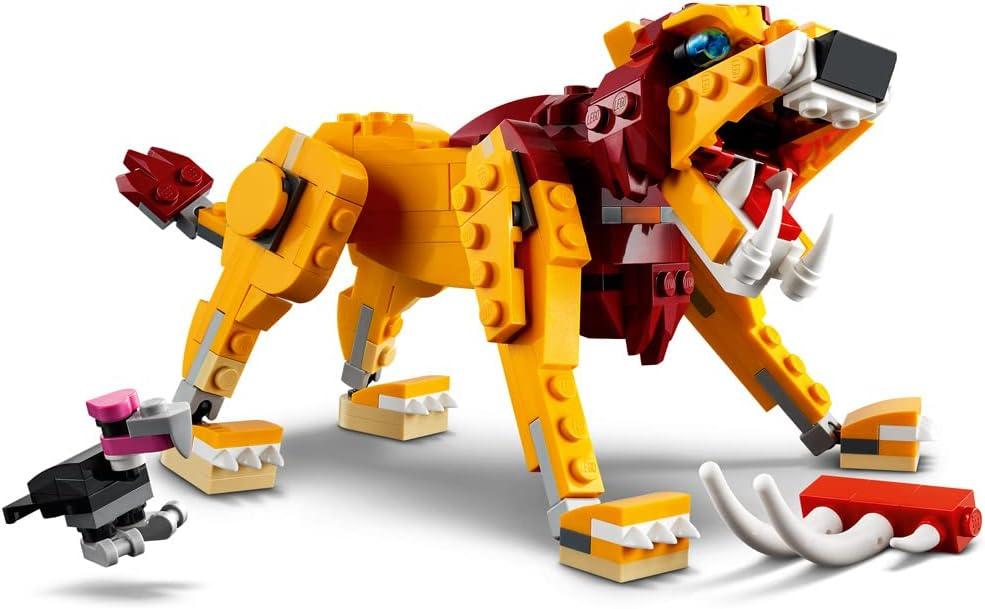 LEGO Creator 3in1 Wild Lion 31112 3in1 Toy Building Kit Featuring Animal Toys for Kids, New 2021 (224 Pieces)
