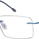 Eyekepper Frameless Reading Glasses for Men Reading - Rectangle Rimless Reader Eyeglasses Blue +3.00
