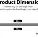 18 Inch Towel Bar for Small Bathroom, Matte Black, Thicken SUS304 Stainless Steel Towel Racks, Wall Mounted