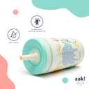 Zak Designs Kelso Toddler Cups For Travel or At Home, 12oz Vacuum Insulated Stainless Steel Sippy Cup With Leak-Proof Design is Perfect For Kids (Safari)