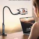 Lamicall Gooseneck Phone Holder for Bed - Cell Phone Mount Clamp Clip, Flexible Long Arm, Overhead Mount for Desk Headboard Bedside, Gifts for iPhone Air 17 Pro Max, 16 15 14 Pro Max and 4-7" Phone