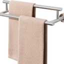 Alise Double Bath Towel Bars Towel Racks for Bathroom Lavatory,Wall Mount Towel Holder SUS304 Stainless Steel Towel Hanger Towel Rail 16 Inch,GYT6902-400-LS Brushed Nickel