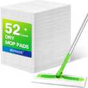 Dry Sweeping Cloths, 52 Count Mop Refill Compatible with Swiffer Sweeper - Disposable Duster Refills Mops for Cleaning Hardwood Floor Dust