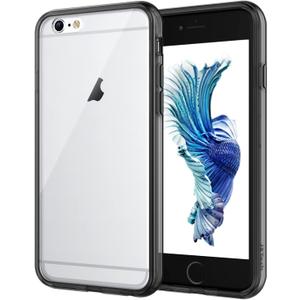 JETech Case for iPhone 6 Plus and iPhone 6s Plus 5.5-Inch, Non-Yellowing Shockproof Phone Bumper Cover, Anti-Scratch Clear Back (Black)