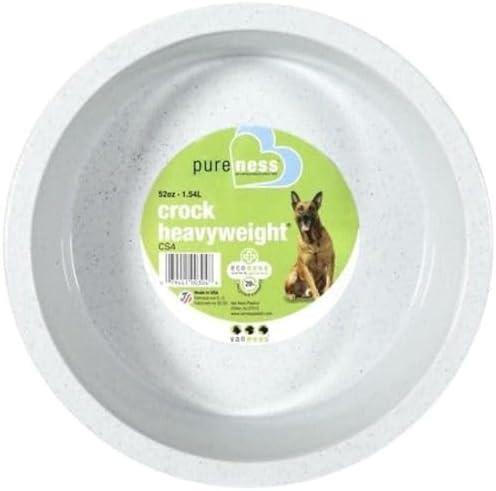 Van Ness Crock Heavyweight Dish Food Bowl for Dogs Large 52 ounces - 2 Pack