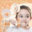 Kids Toothbrushes 2 Pack,Soft Bristle Toothbrushes for Baby 1-3 Years Old Cute Dinosaur Toothbrush for Toddlers Baby's First Training Toothbrush Anti-Strike Throat Not Easy to Shed Bristles