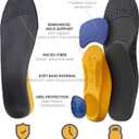 Brison Plantar Fasciitis Relief Work Boot Insoles for Women Men - 220+ lbs Comfort Standing All Day Orthotic Arch Support Flat Feet Shoe Orthopedic Inserts (Men 6-8, Women 7.5-9.5) 10.2in