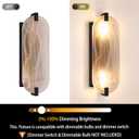 2 Pack 2 Light Oval Red Frosted Glass Bathroom Wall Sconce Modern Concise Style Wall Light Fixture,Black Finish for Bedroom Hallway Bedside