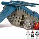 Star Wars Micro Galaxy Squadron Republic Gunship (Muunilinst-10) - 8-Inch Starfighter Class Vehicle with Three Micro Figure Accessories