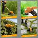 Weed Wacke Weed Eater Compatible with DEWALT Battery, String Trimmer Lightweight with 4 Types Blades, 3 in 1 Brush Cutter/Grass Trimmer/Lawn Edger Brushless Motor