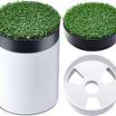 2 Sets Golf Hole Cup for Putting Green Golf Accessories for Backyard Practice with Plastic Hole Cups Cover for Base Enhanced Home Golfing Experience