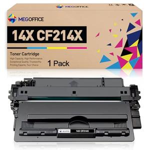 MEGOFFICE Compatible Toner Cartridge Replacement for HP 14X Black High-Yield Toner Cartridge CF214X CF214A 14A for LaserJet Enterprise 700 M712DN M712N M712XH M725Z+ MFP M725DN M725F (Black, 1-Pack)