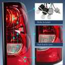 Nilight Taillight Assembly Compatible with 2003 2004 2005 2006 Chevy Silverado 1500 1500HD 2500 2500HD 3500 2007 Chevrolet Classic OE Style Taillight Rear Lamp Driver and Passenger Side w/Bulbs