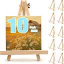 10PCS 9 Inch Wood Easels, Tripod, Painting Party Easel, Kids Student Tabletop Easels for Painting, Easel Stand for Painting Canvases, Portable Canvas Photo Picture Sign Holder