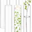 6 Pack Glass Cylinder Flower Vases for Centerpieces 16 Inch Tall Bulk Clear Vase Hurricane Floating Candle Holder for Table Home Decoration Wedding Holiday Floral Shelf Party Dining Decor