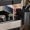 Joseph Joseph Dish Drying Rack with Wine Glass Holder - Space-Saving 2-Tier Design with Fast Draining System, Stainless Steel