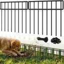 14 Panels 20Ft(L) X 13Inch(H) Garden Fence Animal Barrier - 14 Pack No Dig Fence Animal Barrier Fence Panel Metal Fencing Edging Border for Dog Rabbits and Outdoor Patio Yard Decorative Bottom Blocker