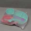 CHENGU 12 Pcs Silicone Bowl with Suction Set for Baby Toddler with Suction Plate, Spoon and Fork, Divided Design Baby Feeding Utensils Weaning Kit, Dishwasher and Microwave Safe (Fresh Colors)