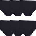 Fruit of the Loom Women's Black Cotton Brief (6, 6 Pack - Black)