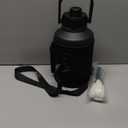 WATERSY 1 Gallon Water Bottle Insulated(Cold for 48 Hrs),BPA Free&Leak Proof,128oz Stainless Steel Water Jug with Handle for Gym,Hiking,Camping&Travel,Black Large Thermo