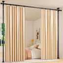 Abiglifty Room Divider Curtain Rods No Drilling, Adjustable 4-10Ft(H) Wall Divider for Room Separation, Temporary Privacy Tension Curtain Rods, Freestanding Space Room Separator, Black