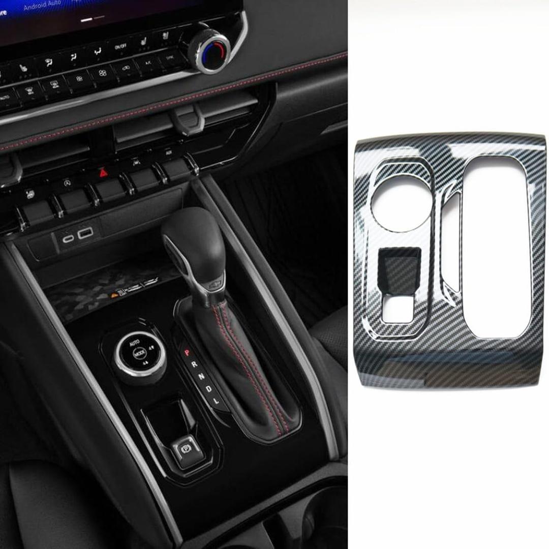 ZiWen Interior Trims Gear Shift Panel Center Console Cover Accessories for Chevy Colorado GMC Canyon 2023 2024 2025 2026 (Carbon Fiber Print)