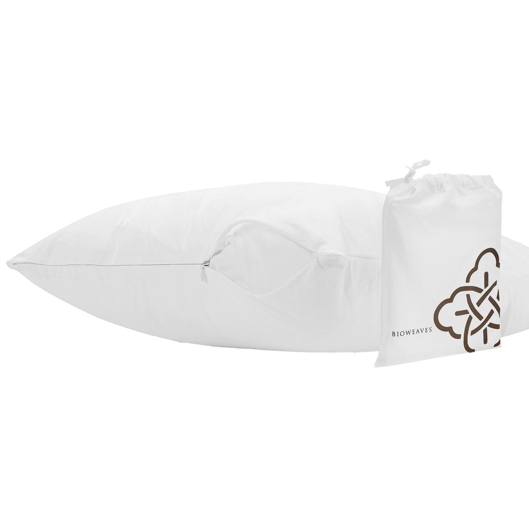 Bioweaves 100% Organic Cotton Breathable Body Pillow Protector GOTS Certified with Zipped Closure – 21" x 54", 1-Pack