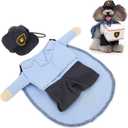 DAUERHAFT Funny Costumes Pet Suit, Cute and Adorable Pet Mail Carrier Costume Hoodie Coat for Birthdays Role Playing for Christmas Halloween(L)