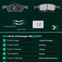 SCITOO D1047 Front Ceramic Brake Pads Sets Fit For Ford For Escape 2005-2012,For Mazda Tribute 2005-2006 2008-2010,For Mercury Mariner 2005-2011