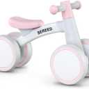 SEREED Baby Balance Bike for 1 Year Old Boys Girls 12-24 Month Toddler Balance Bike, 4 Wheels Toddler First Bike, First Birthday Gifts (Pink)