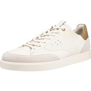 ECCO Men's Street LITE Court Sneaker, Limestone Suede/ Nutmeg Brown, 12-12.5
