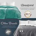 Beautyrest Heated Plush Elect Electric Blanket with 20 Heat Level Setting Controllers Equip with Secure Comfort Technology and 10 Hours Auto Shut Off, Twin: 62x84, Aqua,BR54-0903