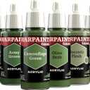 The Army Painter, Warpaints Fanatic Flexible Triad: Olive Greens, 6 x 18 ml acrylic paints - Miniature quality hobby paint for Dungeons and Dragons (DnD) & Warhammer Miniatures