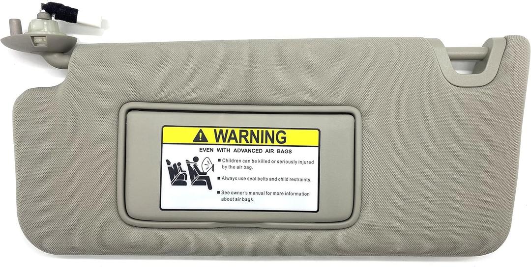 Ezzy Auto Gray Left Driver Side Sun Visor Compatible with Honda Accord 2008 2009 2010 2011 2012 83280-TA5-A51ZA 83280TA5A51ZA