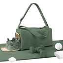 Small Gym Bag for Women with Shoes Compartment, Stylish Duffle Travel Bag for Plane, Lightweight Duffle Bag for Women & Men, Sport Gym Tote Bag with Wet Pocket for Yoga, Pilates, Swimming