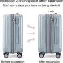 Hanke 20 Inch Expandable Carry on Luggage 22x14x9 Airline Approved, 20 Inch EXT, Grey