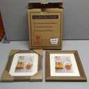 GraduationMall 8x10 Wooden Picture Frames,Display Photos 5x7 with Mat or 8x10 Without Mat,Real Glass,Wall or Tabletop Display,Rustic Brown Set of 2