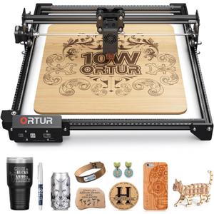 ORTUR Laser Master 2 S2 LU2-10A Laser Engraver Laser, 10000mW Engraving Cutting Machine, Class 4 High Accuracy Laser Cutter, DIY Laser Marking for Metal
